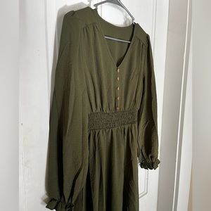 Olive green dress